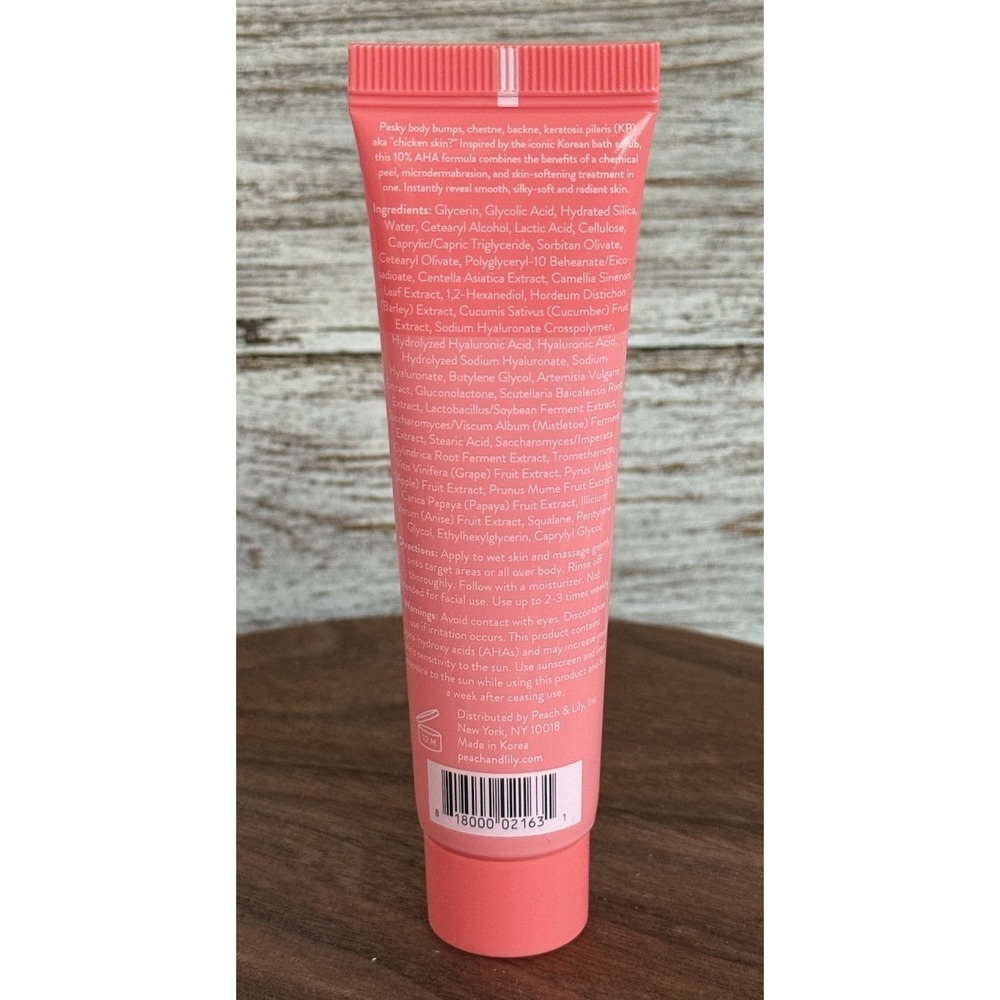 Peach & Lily KP Bump Boss Microderm Body Scrub 1.02 oz NEW & SEALED! - Picture 2 of 3